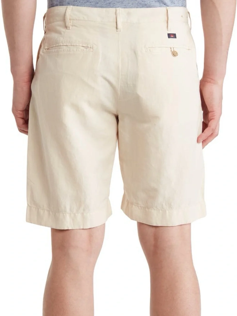 NWT Faherty Men's Malibu Linen & Cotton Chino Shorts Cream Size 34 Coastal